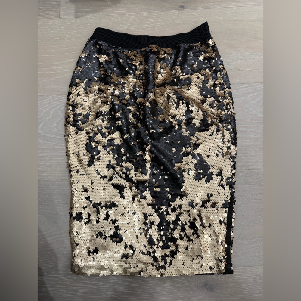 COPY - Sequin Gold and Black Skirt